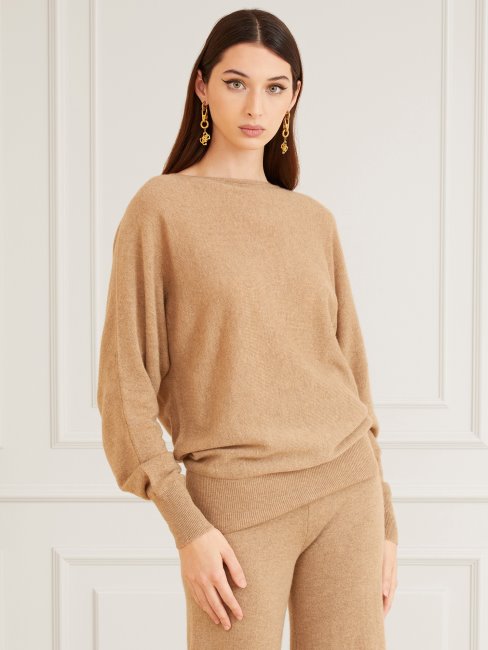 Pull Guess En Cachemire Marciano Beige