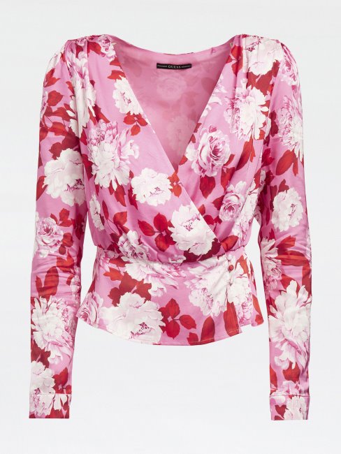 Chemisier à Imprimé Guess All Over Multi Rose