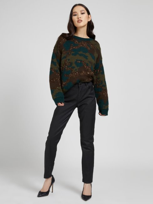 Guess Camouflage Camouflage Pull En Laine Mélangée