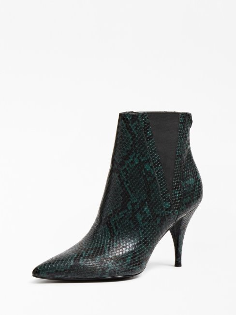 Bottine Rashel Aspect Python Vert Deviner