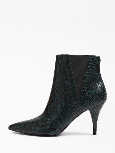 Bottine Rashel Aspect Python Vert Deviner