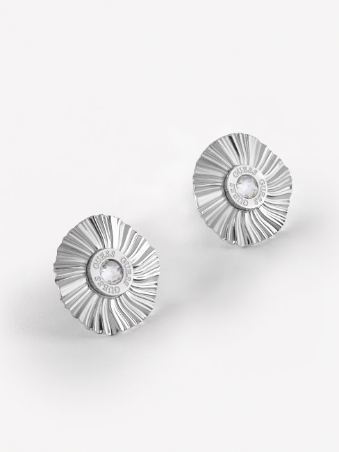 Boucles D'oreilles Plissées Guess Argent
