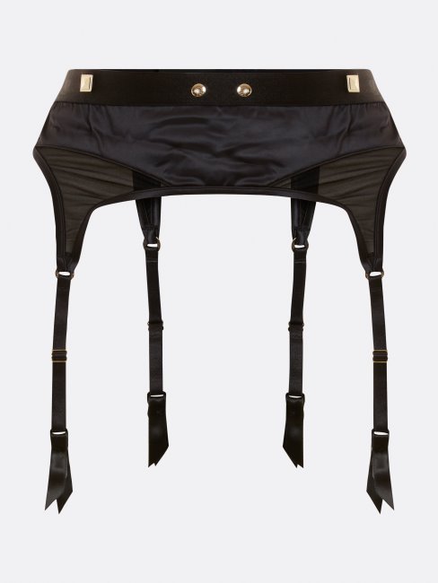 Porte-jarretelles En Satin Noir Guess