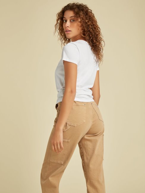 T-shirt Guess Blanc à Logo Sur Le Devant