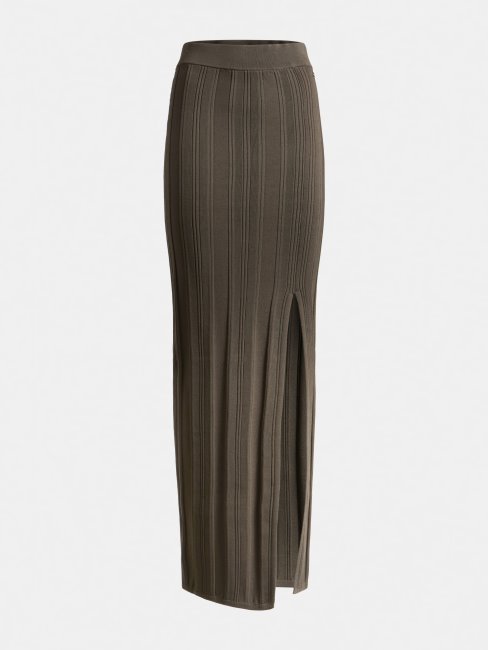 Jupe Longue Fendue Guess Vert