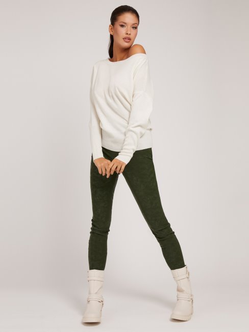 Pull En Cachemire Mélangé Guess Blanc