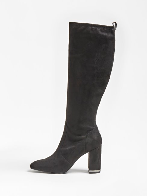 Guess Darlene Botte En Daim Noir