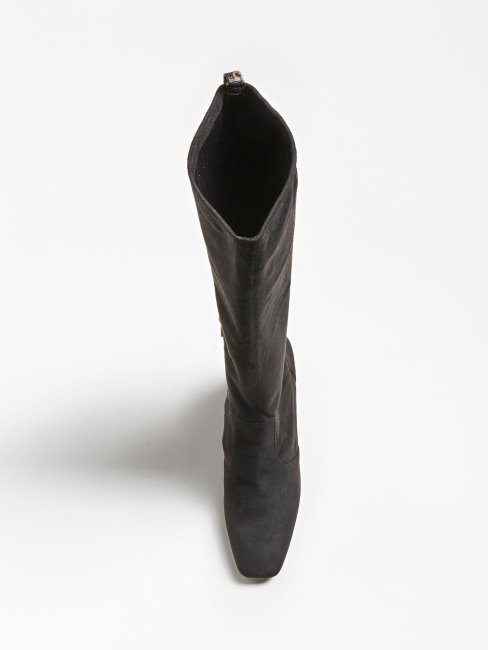 Guess Darlene Botte En Daim Noir