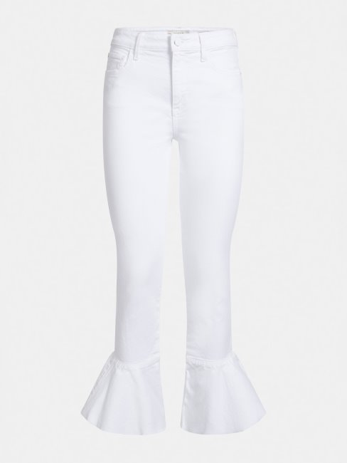 Pantalon Denim Fit And Flare Blanc Guess