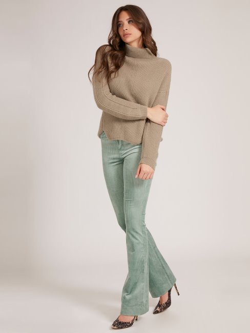 Pull Col Roulé Gris Guess