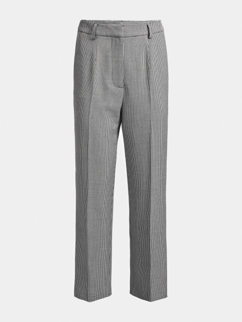 Pantalon Guess Prince De Galles Gris Clair