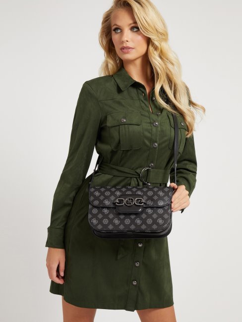 Hensely 4g Peony Logo Sac à Bandoulière Guess Noir Multi