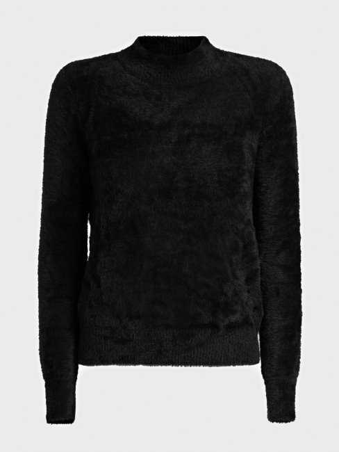Guess Pull Col Roulé Noir