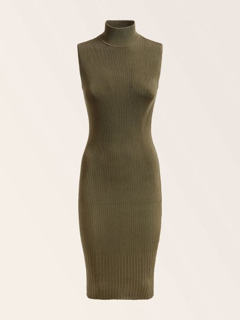 Robe En Maille à Col Roulé Marciano Guess Vert
