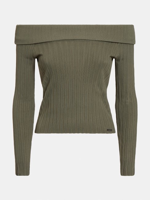 Guess Pull à épaules Dénudées Vert