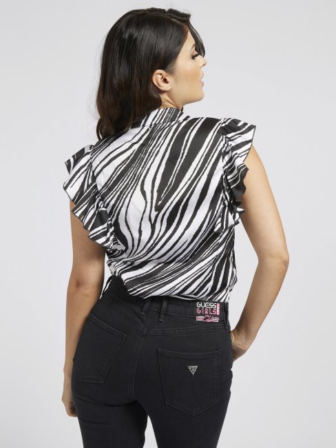 Chemise En Satin Imprimé All Over Guess