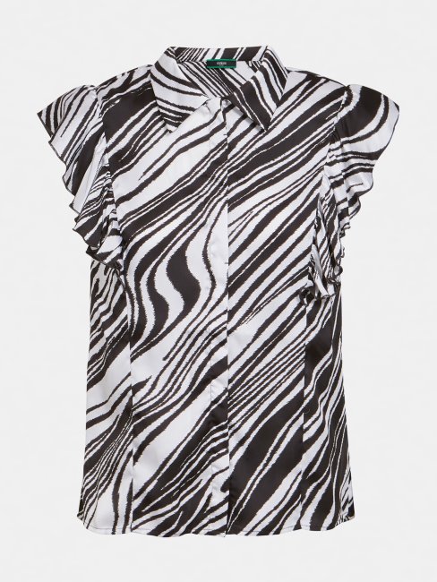 Chemise En Satin Imprimé All Over Guess