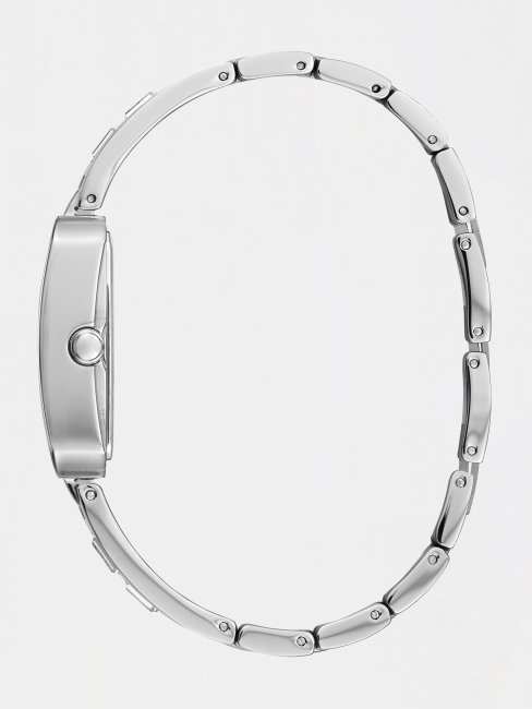 Montre Analogique En Cristal De Mode Argent Guess Nouvelle Tendance