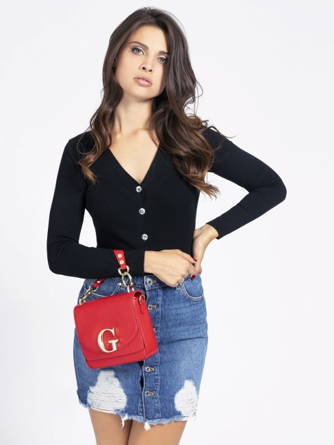 Guess Sac Seau Geneviève Rouge