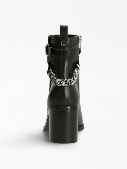 Bottine En Cuir Véritable Kalili Noir Guess