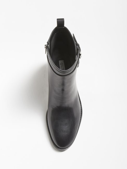 Bottine En Cuir Véritable Kalili Noir Guess