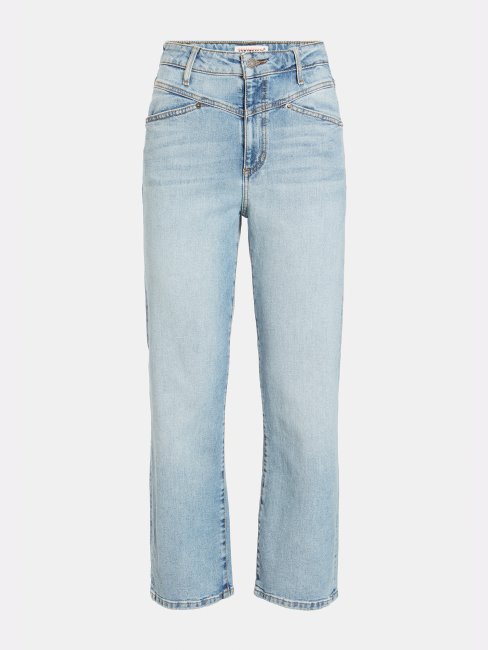 Pantalon Denim Guess Coupe Relax Bleu Clair