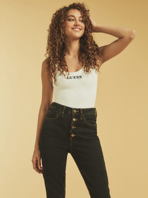 Logo Guess Blanc Sur Le Devant