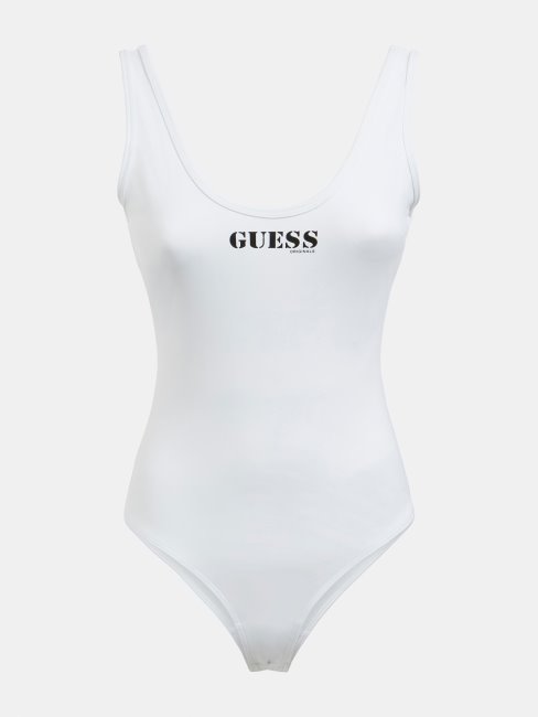 Logo Guess Blanc Sur Le Devant