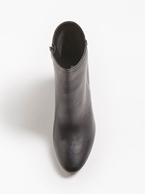 Guess Lariah Bottine En Cuir Véritable Noir