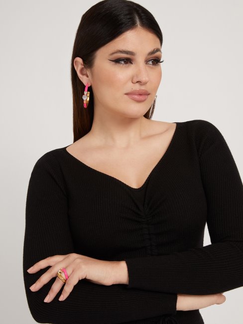 Boucles D'oreilles Devine Des Néons Roses