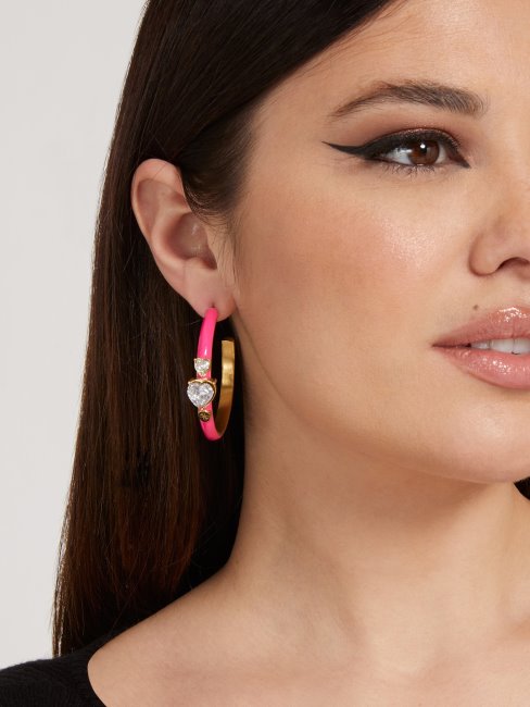 Boucles D'oreilles Devine Des Néons Roses