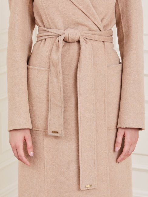 Manteau En Laine Mélangée Marciano Beige Guess