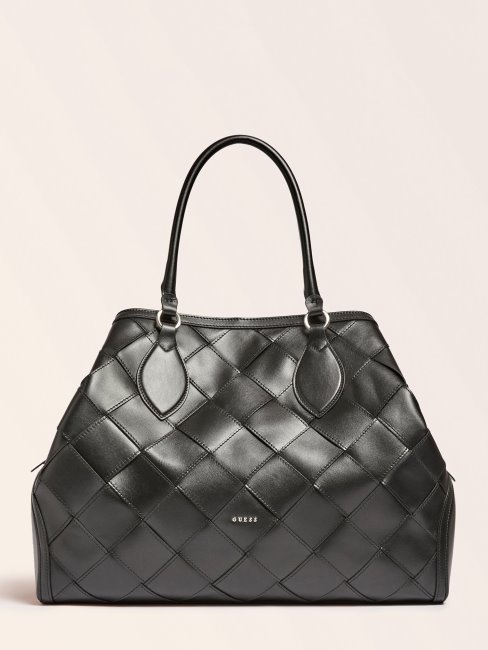 Sac à Main Guess Giorgia Grand Luxe En Cuir Véritable Noir