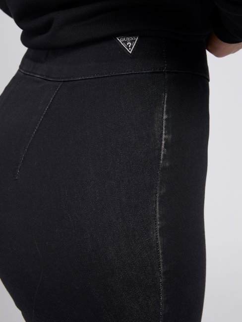 Pantalon En Jean Coupe Jegging Noir Guess