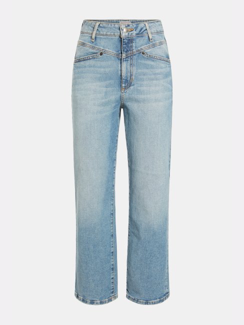 Pantalon En Denim Coupe Relax Guess Bleu