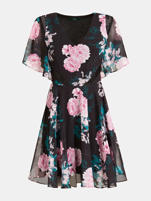 Fantaisie Florale Robe Trapèze Coupe All-over Imprimé Guess