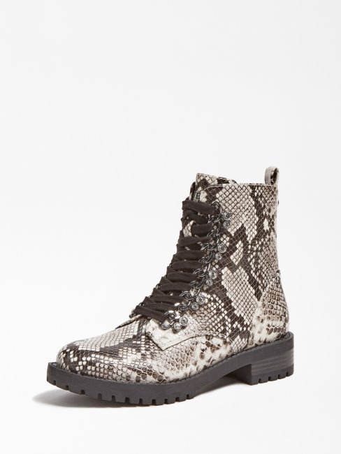Hinlee Bottine Imprimé Python Guess Gris