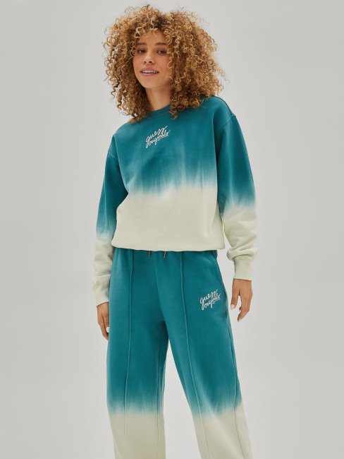 Sweat Vert à Logo Multi-devises Devant