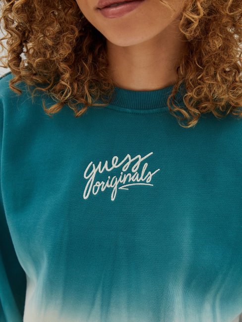 Sweat Vert à Logo Multi-devises Devant