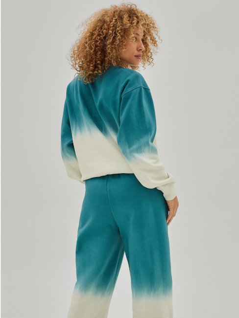 Sweat Vert à Logo Multi-devises Devant