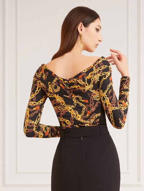 Top Imprimé Chaîne Marciano Noir Multi Guess