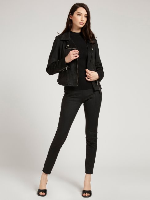 Veste En Similicuir Noir Guess