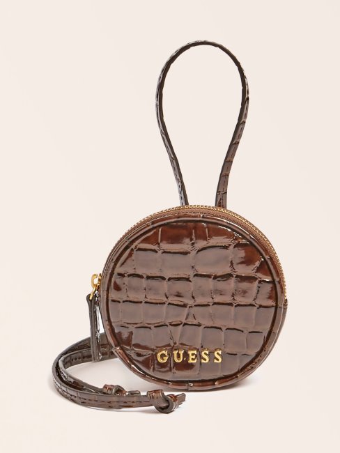 Mini Pochette Logo Guess Marron