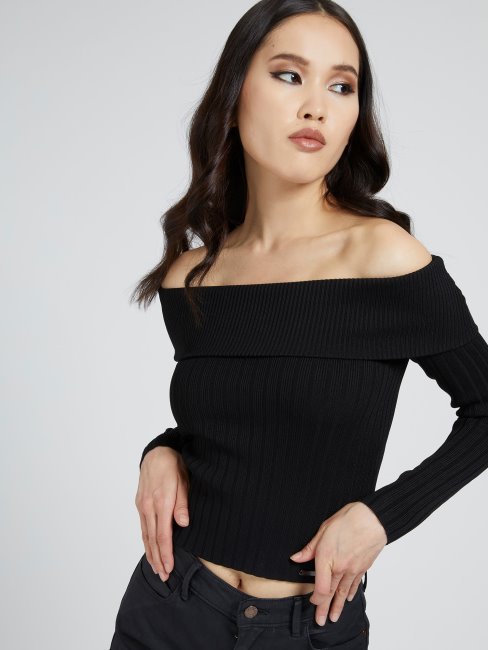 Pull à épaules Dénudées Guess Noir