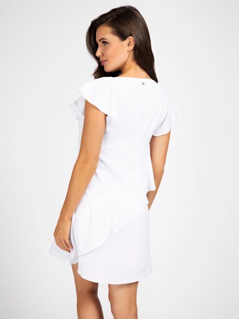 Robe Blanche à Volants Guess