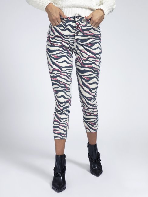 Jean Skinny Imprimé Noir Multi Guess