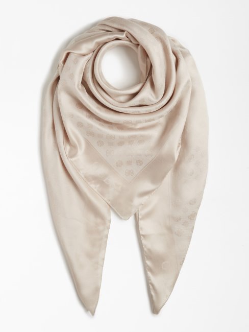 Bea 4g Pivoine Logo Kefiah Guess Blanc