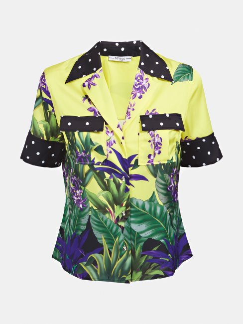 Chemise à Imprimé Floral Guess Multi Jaune