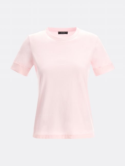 Tee Shirt Guess Rose Imprimé Sur Le Devant