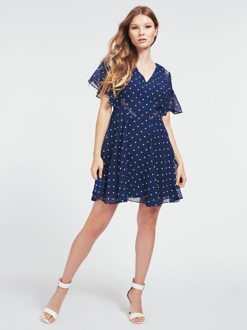 Robe Trapèze Imprimée Sur L'ensemble Guess P76k